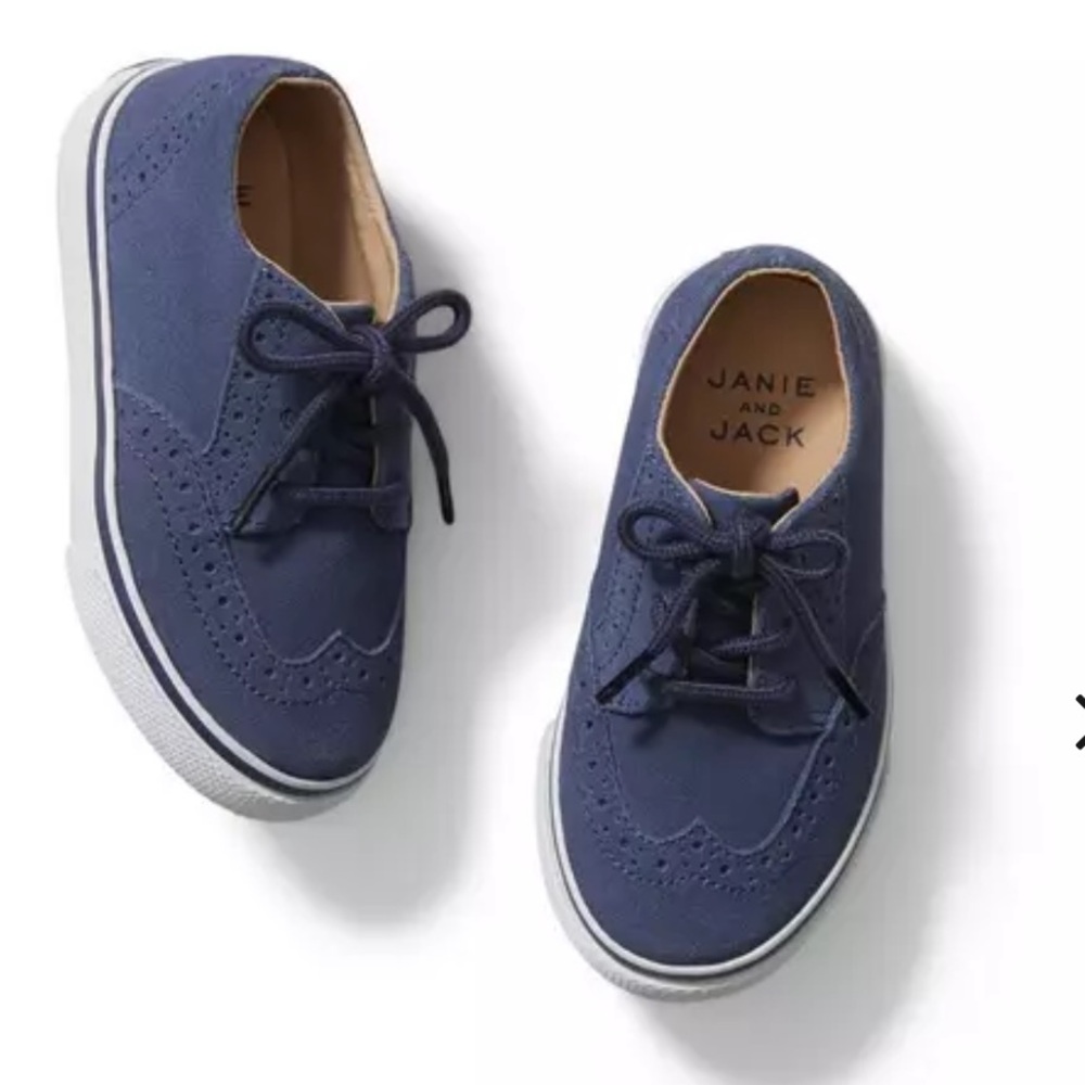 Janie and Jack Suede Wingtip Sneakers